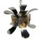 Murano Glass & Chrome Chandelier Pendant from Mazzega, Italy, 1970s, Image 4