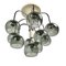 Mid-Century Modern Chrome & Smoked Glass Chandelier, Italy, Image 5