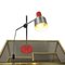 Red Metal & Aluminium Table Lamp from Stilnovo, Italy, 1960s 3