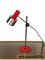 Red Metal & Aluminium Table Lamp from Stilnovo, Italy, 1960s 2