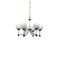 Cream Enamel & Chrome Six-Light Chandelier Pendant from Targetti Sankey, 1970s, Image 3