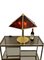 Lámpara de mesa vintage de latón y acrílico de imitación de tortuga de Sciolari, Italy, años 70, Imagen 6