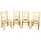 Vintage Italian Chairs in Straw and Bamboo, 1960s, Set of 4, Image 1