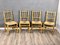 Chaises Vintage en Paille et Bambou, Italie, 1960s, Set de 4 2