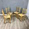 Vintage Italian Chairs in Straw and Bamboo, 1960s, Set of 4 4