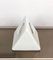 Vase Triangulaire en Céramique Blanche par Gabbianelli, Italie, 1970s 4