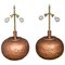Huge Copper & Brass Table Lamps, Italy, 1970s, Set of 2 1