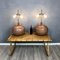 Huge Copper & Brass Table Lamps, Italy, 1970s, Set of 2 6