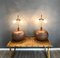 Lámparas de mesa italianas grandes de cobre y latón, años 70. Juego de 2, Imagen 2