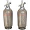 English Grey Metal Glass Siphon from Sparklest London, Set of 2 1