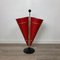 Metal & Brass Red Cone Umbrella Stand from Vitra, Italy, 1970s 3