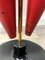 Metal & Brass Red Cone Umbrella Stand from Vitra, Italy, 1970s 7