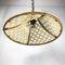 Bamboo, Metal, Glass & Rattan Pendant Light, Italy, 1960s 5