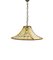Lámpara colgante italiana de bambú, metal, vidrio y ratán, años 60, Imagen 2