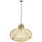Lámpara colgante italiana de bambú, metal, vidrio y ratán, años 60, Imagen 1