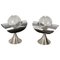 Chrome, Steel & Glass Table Lamp, Italy, 1970s, Set of 2, Image 1