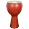 Lampada da tavolo in ceramica rossa, Italia, anni '60, Immagine 1