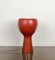Lampada da tavolo in ceramica rossa, Italia, anni '60, Immagine 3