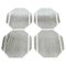 Octagonal Placemats in Acrylic Glass and Steel, Set of 4 1