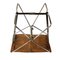 Little Industrial Brown Leather & Metal Folding Portable Stool 3