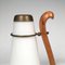 Opaline Grass & Wood Snake Desk Lamp by Aldo Tura, Italy 6
