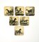 Lacquered Wood Horse Coasters, Italy, 1950s, Set of 6 3