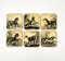 Lacquered Wood Horse Coasters, Italy, 1950s, Set of 6 2