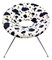 Vintage Fabric & Metal Circle Chair, 1970s, Image 1