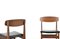 Teak and Leatherette Chairs, 1960s, Set of 4 3