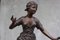 French Sculpture of Girl on Wood Base by Ernest Rancoulet, Image 7