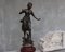 French Sculpture of Girl on Wood Base by Ernest Rancoulet 1