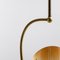 Lampada da soffitto in vetro opalino e ottone, Italia, anni '50, Immagine 6