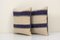 Vintage Blue Striped Organic Hemp Kilim Pillows, Set of 2 3