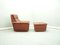 Mid-Century Leather Lounge Chair & Footstool, 1970s, Set of 2 4