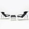 Black Leather & Chrome Reclining Lounge Chair & Ottoman by Gabriele Mucchi, 1980s, Set of 2 11