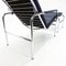 Black Leather & Chrome Reclining Lounge Chair & Ottoman by Gabriele Mucchi, 1980s, Set of 2 4