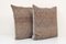 Vintage Geometric Handwoven Organic Kilim Pillows, Set of 2 2