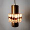 Mid-Century German Glass & Copper Hanging Lamp, 1960s 10