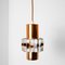 Mid-Century German Glass & Copper Hanging Lamp, 1960s 2
