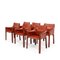 Cab 413 Armchairs by Mario Bellini for Cassina, Set of 6 1
