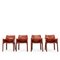 Cab 413 Armchairs by Mario Bellini for Cassina, Set of 4 1