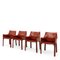 Cab 413 Armchairs by Mario Bellini for Cassina, Set of 4 2