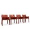 Cab 413 Armchairs by Mario Bellini for Cassina, Set of 4 3