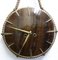 Vintage Brass & Wood Wall Clock, 1950s, Image 2