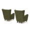 Green Fabric Armchairs, 1940s, Set of 2, Image 7