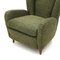 Green Fabric Armchairs, 1940s, Set of 2 12