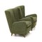 Green Fabric Armchairs, 1940s, Set of 2 5