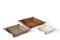 Leather Square Trinket Tray, Set of 3 1