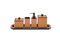 Leather Olimpia Square Bathroom Set 1