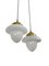 Vintage Milk White Opaline Glass Ceiling Pendant Lamps, Set of 2 2